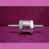Clapet anti-retour gasoil diamètre 6 mm en aluminium